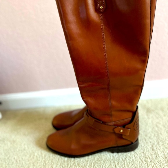 Tory Burch Chestnut Riding Knee Boots - Picture 2 of 3